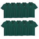 Hunter Green (5-Pack) 12 10-Pack School Uniform Tagless Polo Tshirt for Little Boys & Big Boys